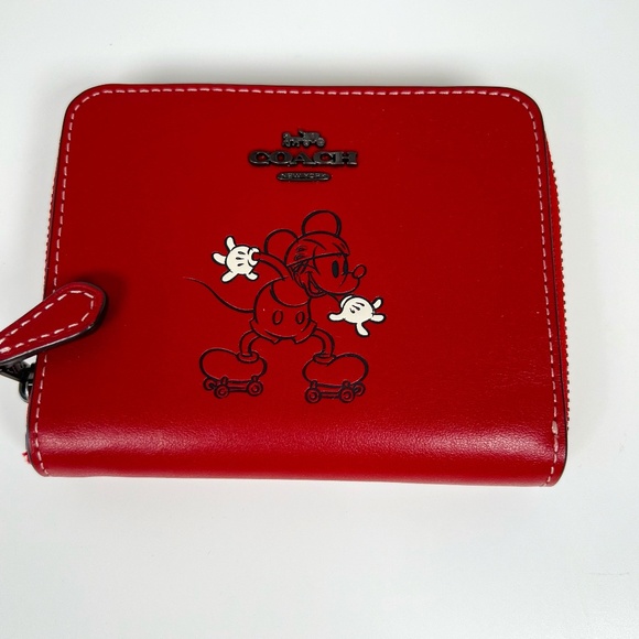 Coach X Disney | Small Zip Around Wallet with Skating Mickey Mouse - Picture 1 of 4